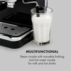 Espressionata Gusto Espressomaschine 1100W 15 Bar Druck Schwarz -Küchenzubehör Verkaufsgeschäft 10033209 yy 0007 logo Klarstein Espressionata Gusto Espressomaschine