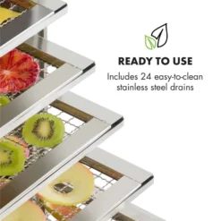 Master Jerky 24 Dörrautomat 5850W 40-90 °C 15h-Timer Edelstahl Silber 11 Master Jerky 24 Dörrautomat 5850W 40-90 °C 15h-Timer Edelstahl Silber -Küchenzubehör Verkaufsgeschäft 10033214 yy 0004 logo Klarstein Master Jerky 24 Doerrautomat silber