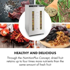 Master Jerky 24 Dörrautomat 5850W 40-90 °C 15h-Timer Edelstahl Silber 12 Master Jerky 24 Dörrautomat 5850W 40-90 °C 15h-Timer Edelstahl Silber -Küchenzubehör Verkaufsgeschäft 10033214 yy 0005 logo Klarstein Master Jerky 24 Doerrautomat silber