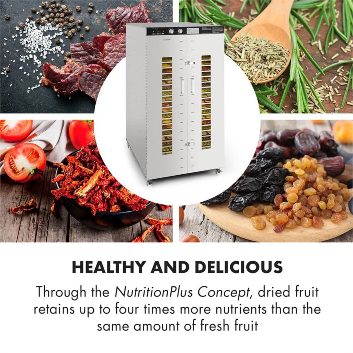 Master Jerky 24 Dörrautomat 5850W 40-90 °C 15h-Timer Edelstahl Silber 5 Master Jerky 24 Dörrautomat 5850W 40-90 °C 15h-Timer Edelstahl Silber – Bild 5