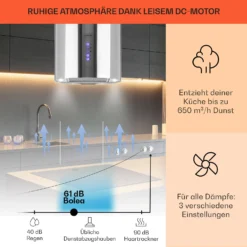 Beretta Inselabzugshaube Ø35cm Ab-/Umluft 650m³/h LED Edelstahl 11 Beretta Inselabzugshaube Ø35cm Ab-/Umluft 650m³/h LED Edelstahl -Küchenzubehör Verkaufsgeschäft 10033717 de 0003 usp