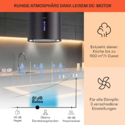 Beretta Inselabzugshaube Ø35cm 650m³/h LED Inkl. Aktivkohlefilter -Küchenzubehör Verkaufsgeschäft 10033718 de 0003 usp
