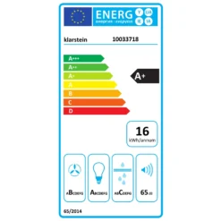 Beretta Inselabzugshaube Ø35cm 650m³/h LED Inkl. Aktivkohlefilter -Küchenzubehör Verkaufsgeschäft 10033718 energy label