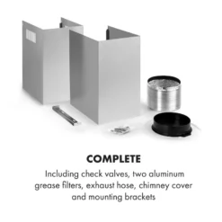 Darya Dunstabzugshaube 60cm 310 M³/h Edelstahl Silber -Küchenzubehör Verkaufsgeschäft 10033820 yy 0010 logo Klarstein Darya Dunstabzugshaube 60cm