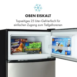 Big Daddy Cool Kühl-Gefrierkombination 61/25 Liter 2 Ebenen Edelstahl 17 Big Daddy Cool Kühl-Gefrierkombination 61/25 Liter 2 Ebenen Edelstahl -Küchenzubehör Verkaufsgeschäft 10034005 de 0006 logo