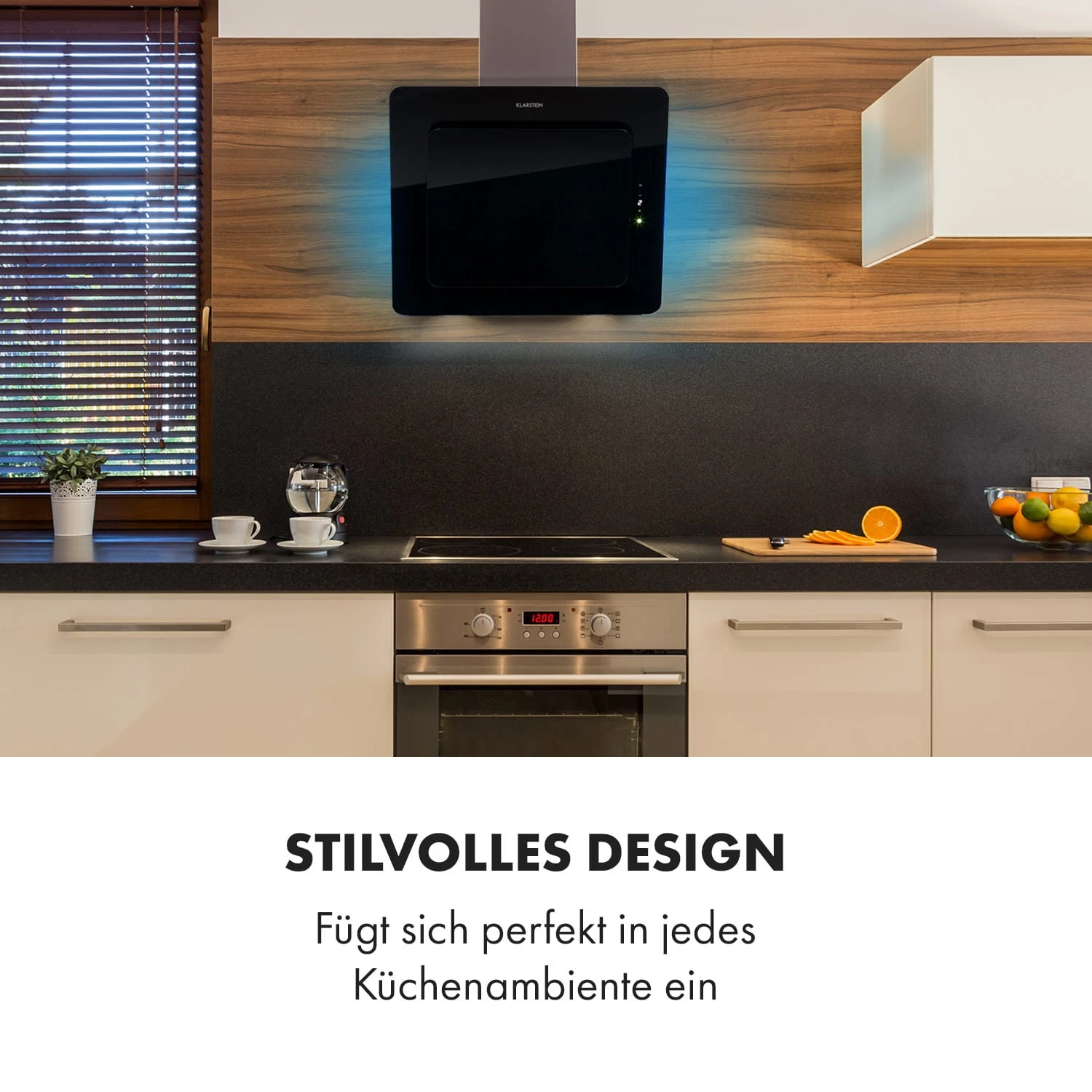 Helena 60 Dunstabzugshaube 595 M³/h LED-Display Schwarz 2 Helena 60 Dunstabzugshaube 595 M³/h LED-Display Schwarz – Bild 2