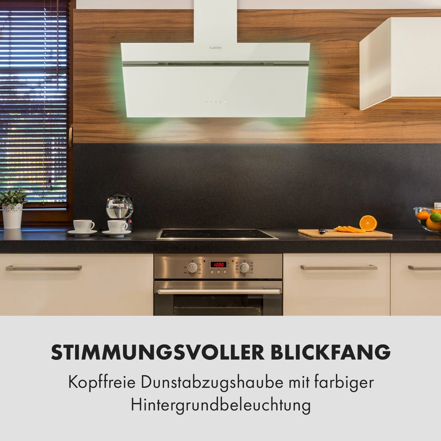 Alina Dunstabzugshaube 90 Cm 600 M³/h Ambientelicht Glasfront Weiß 2 Alina Dunstabzugshaube 90 Cm 600 M³/h Ambientelicht Glasfront Weiß – Bild 2