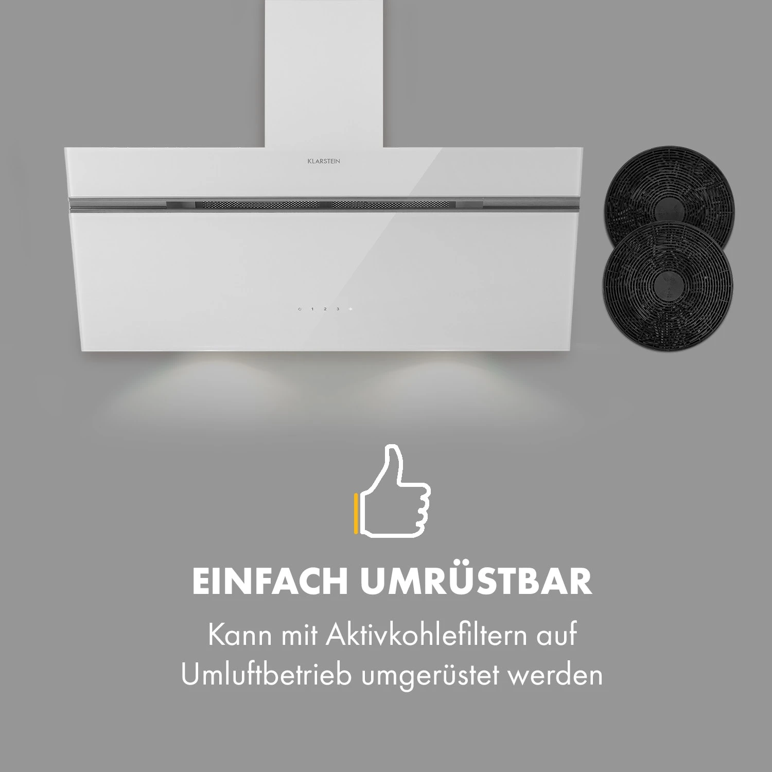 Alina Dunstabzugshaube 90 Cm 600 M³/h Ambientelicht Glasfront Weiß 7 Alina Dunstabzugshaube 90 Cm 600 M³/h Ambientelicht Glasfront Weiß – Bild 7