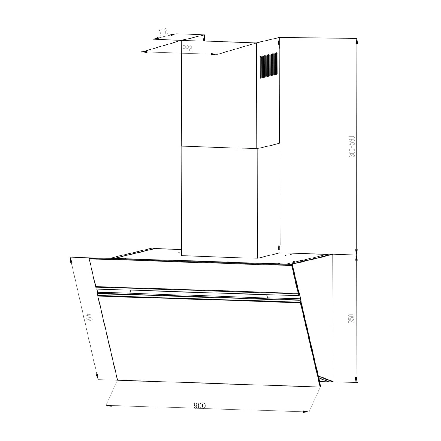 Alina Dunstabzugshaube 90 Cm 600 M³/h Ambientelicht Glasfront Weiß 9 Alina Dunstabzugshaube 90 Cm 600 M³/h Ambientelicht Glasfront Weiß – Bild 9