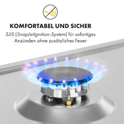 Ignito Domino Gaskochfeld 2-flammig Sabaf-Brenner Edelstahl Silber -Küchenzubehör Verkaufsgeschäft 10034108 de 0005 logo