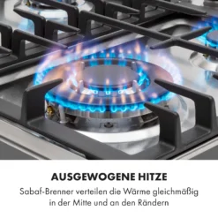Ignito 4 Zonen Gaskochfeld 4-flammig Sabaf-Brenner Edelstahl Silber 11 Ignito 4 Zonen Gaskochfeld 4-flammig Sabaf-Brenner Edelstahl Silber -Küchenzubehör Verkaufsgeschäft 10034110 de 0003 logo