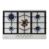 Ignito 5 Zonen Gaskochfeld 5-flammig Sabaf-Brenner Edelstahl Silber