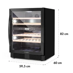 Vinovilla 43 Built-In Duo Onyx Weinkühlschrank 129l 43 Fl. 2 Zonen -Küchenzubehör Verkaufsgeschäft 10034155 yy 0009 logo Klarstein Vinovilla Onyx 43 Weinkuehlschrank black reedit