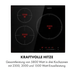 Delicatessa 3 Induktionskochfeld 3 Zonen 5800W Glaskeramik Schwarz -Küchenzubehör Verkaufsgeschäft 10034193 de 0004 logo
