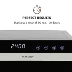 Flavour Dry Dörrautomat Temperatur: 35 - 75 °C Digitaler Thermostat -Küchenzubehör Verkaufsgeschäft 10034423 yy 0006 logo Klarstein Flavour Dry Doerrautomat schwarz