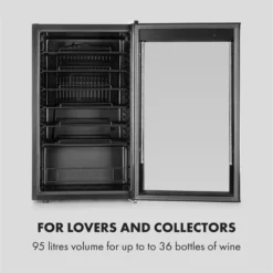 Vinomatica 36 Uno Weinkühlschrank 95l Touch-Bedienfeld 85W 4-18 °C 14 Vinomatica 36 Uno Weinkühlschrank 95l Touch-Bedienfeld 85W 4-18 °C -Küchenzubehör Verkaufsgeschäft 10034466 yy 0007 logo Klarstein Vinomatica Weinkuehlschrank 95l schwarz