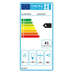Lumiera Dunstabzugshaube LED 70 Cm EEK A 750 M3/h 3 Stufen Weiß -Küchenzubehör Verkaufsgeschäft 10034467 energy label