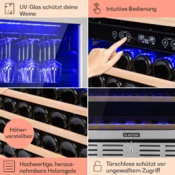 Vinovilla Grande 116 Built-in Duo Weinkühlschrank 310 Ltr 116 Fl. LED 11 Vinovilla Grande 116 Built-in Duo Weinkühlschrank 310 Ltr 116 Fl. LED -Küchenzubehör Verkaufsgeschäft 10034525 DE 0005 usp
