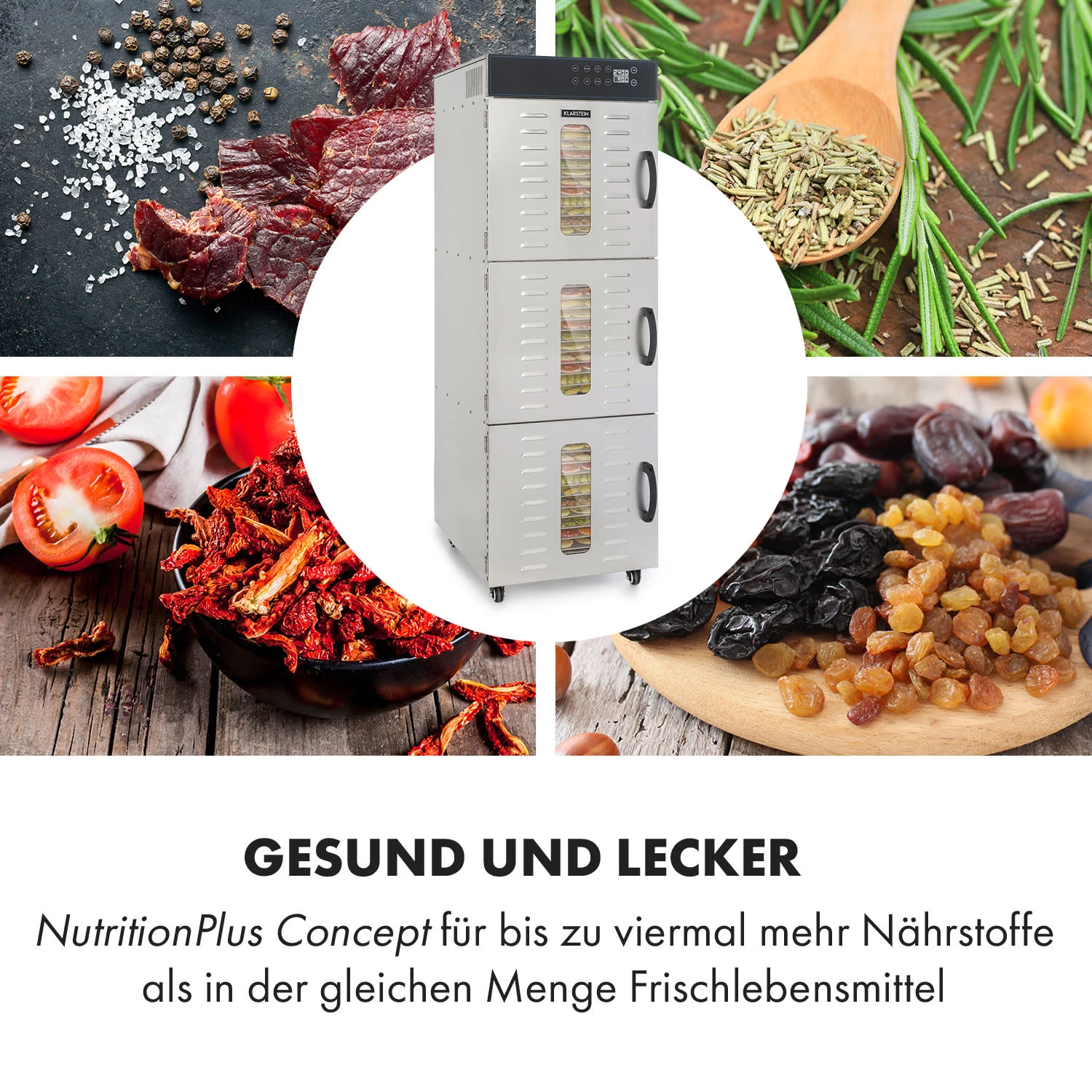Master Jerky 550 Dörrautomat 2400W 40-90 °C 24h-Timer Edelstahl Silber 5 Master Jerky 550 Dörrautomat 2400W 40-90 °C 24h-Timer Edelstahl Silber – Bild 5
