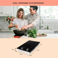 EasyCook Domino Keramikkochfeld 3000W Drehregler Schwarz 14 EasyCook Domino Keramikkochfeld 3000W Drehregler Schwarz -Küchenzubehör Verkaufsgeschäft 10034603 de 0006 usp