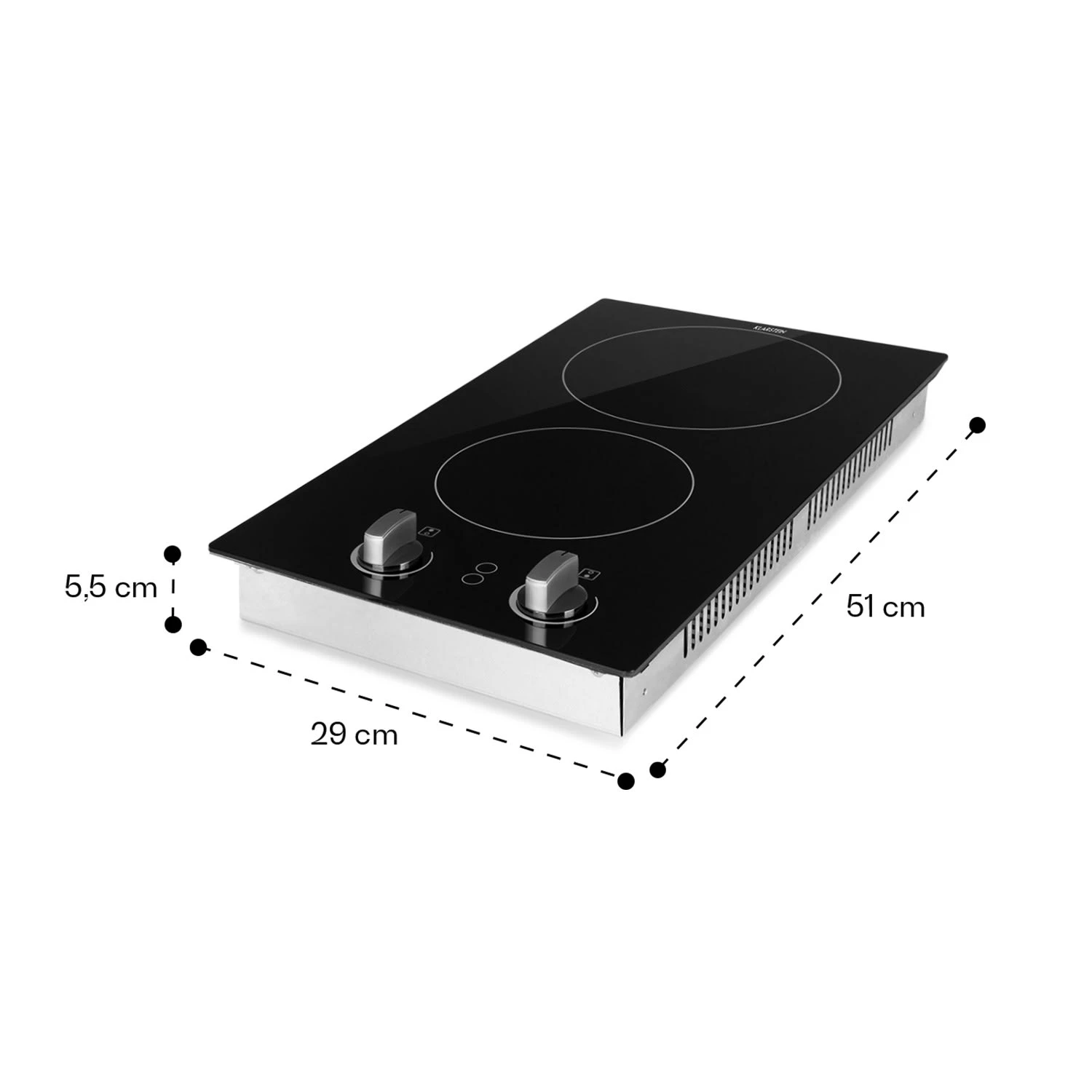 EasyCook Domino Keramikkochfeld 3000W Drehregler Schwarz 9 EasyCook Domino Keramikkochfeld 3000W Drehregler Schwarz – Bild 9