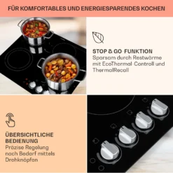 EasyCook Keramikkochfeld 6100W Drehregler Schwarz 12 EasyCook Keramikkochfeld 6100W Drehregler Schwarz -Küchenzubehör Verkaufsgeschäft 10034604 de 0004 usp