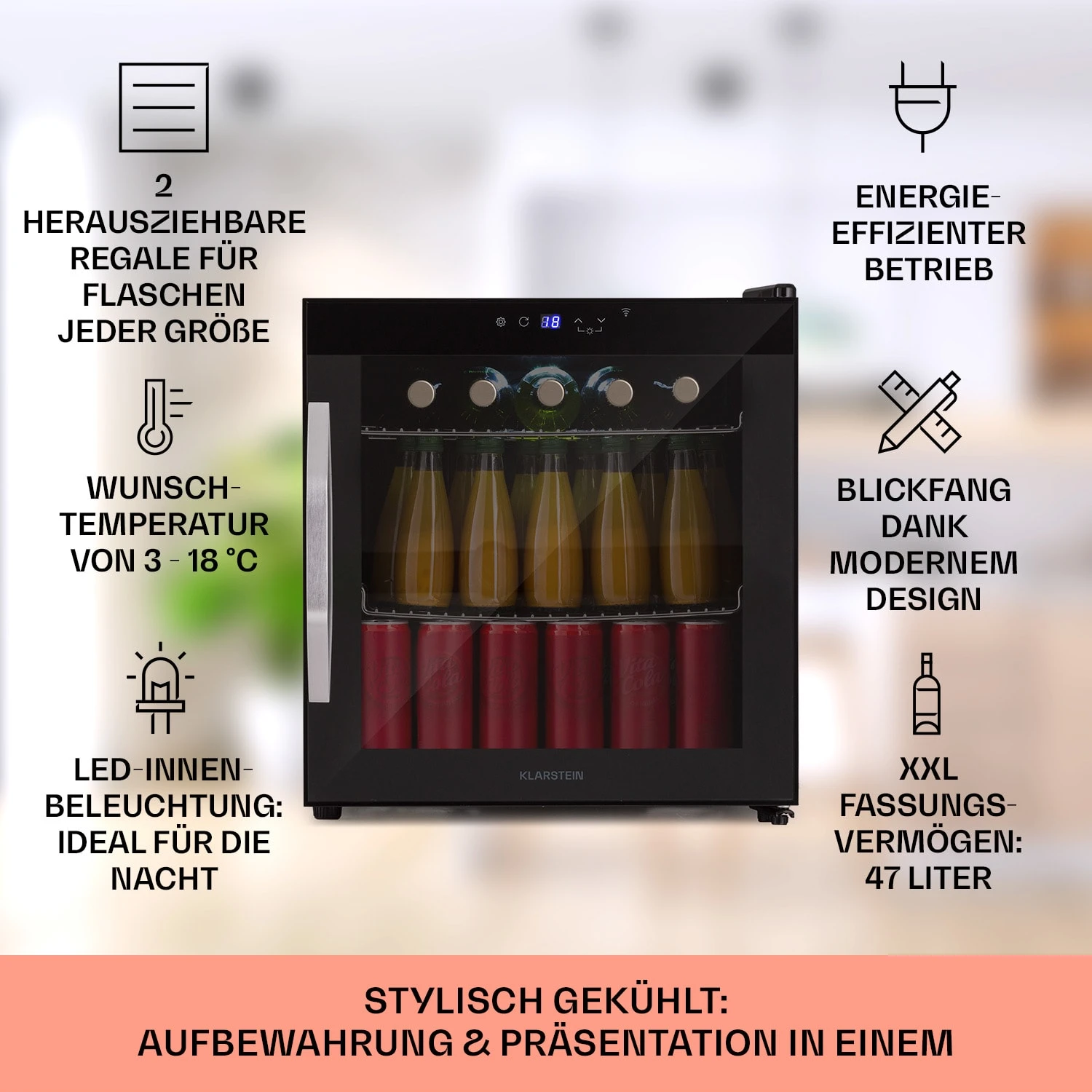 Coachella 50 Weinkühlschrank 47 Liter WiFi-Funktion Hintergrundbeleuchtung Edelstahl 2 Coachella 50 Weinkühlschrank 47 Liter WiFi-Funktion Hintergrundbeleuchtung Edelstahl – Bild 2