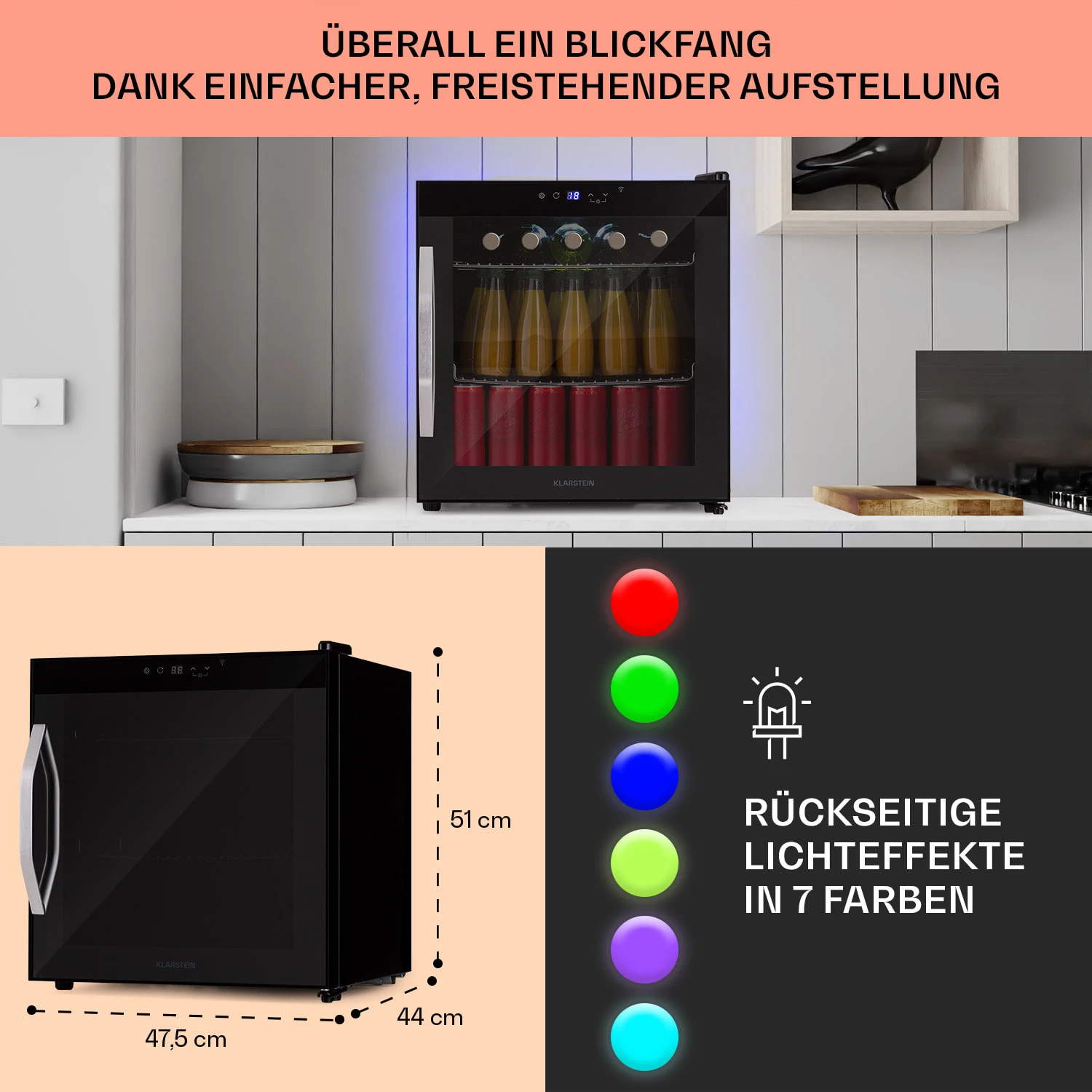 Coachella 50 Weinkühlschrank 47 Liter WiFi-Funktion Hintergrundbeleuchtung Edelstahl 6 Coachella 50 Weinkühlschrank 47 Liter WiFi-Funktion Hintergrundbeleuchtung Edelstahl – Bild 6