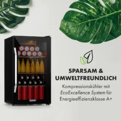 Beersafe XXL Onyx Kühlschrank 80 Liter 3 Böden Panoramaglastür -Küchenzubehör Verkaufsgeschäft 10034848 de 0003 logo