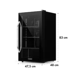 Beersafe XXL Onyx Kühlschrank 80 Liter 3 Böden Panoramaglastür -Küchenzubehör Verkaufsgeschäft 10034848 yy 0009 logo