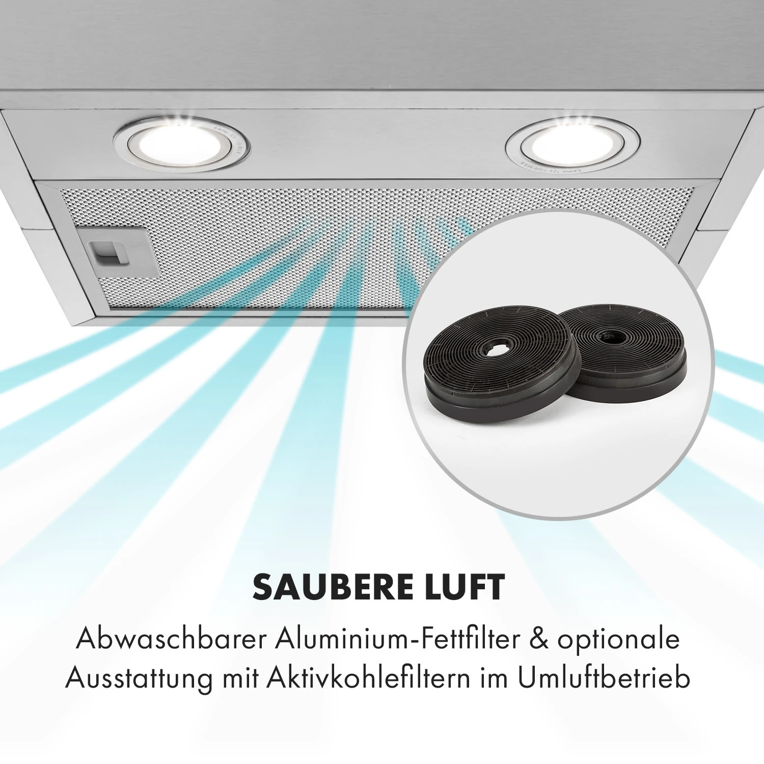 Structura Inselabzugshaube Abluft 641 M³/h Max. LED-Licht Edelstahl 7 Structura Inselabzugshaube Abluft 641 M³/h Max. LED-Licht Edelstahl – Bild 7