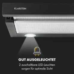 Viola Dunstabzugshaube Edelstahl 59,6 Cm 612m³/h EEK A Schwarz -Küchenzubehör Verkaufsgeschäft 10034863 de 0005 logo