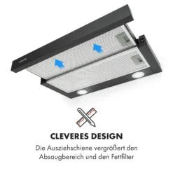 Viola Dunstabzugshaube Edelstahl 59,6 Cm 612m³/h EEK A Schwarz -Küchenzubehör Verkaufsgeschäft 10034863 de 0006 logo