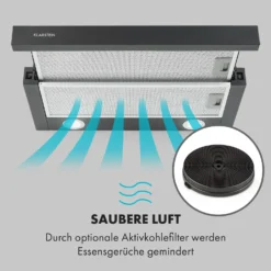 Viola Dunstabzugshaube Edelstahl 59,6 Cm 612m³/h EEK A Schwarz -Küchenzubehör Verkaufsgeschäft 10034863 de 0007 logo