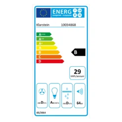 Antonia Dunstabzugshaube Kopffrei 90cm 350m³/h Touch-Bedienfeld Glas -Küchenzubehör Verkaufsgeschäft 10034868 energy label