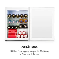 Beersafe XL Crystal White Kühlschrank 60 Liter 4 Böden Panoramaglastür Edelstahl -Küchenzubehör Verkaufsgeschäft 10034892 de 0004 logo