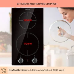 Kochheld Doppel-Induktionskochfeld 2900W Dreh-Regler Glas Schwarz 11 Kochheld Doppel-Induktionskochfeld 2900W Dreh-Regler Glas Schwarz -Küchenzubehör Verkaufsgeschäft 10034946 de 0003 usp