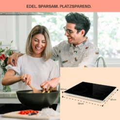 Virtuosa EcoAdapt Induktionskochfeld 4 Zonen 7200W Glas Schwarz -Küchenzubehör Verkaufsgeschäft 10034948 de 0006 usp