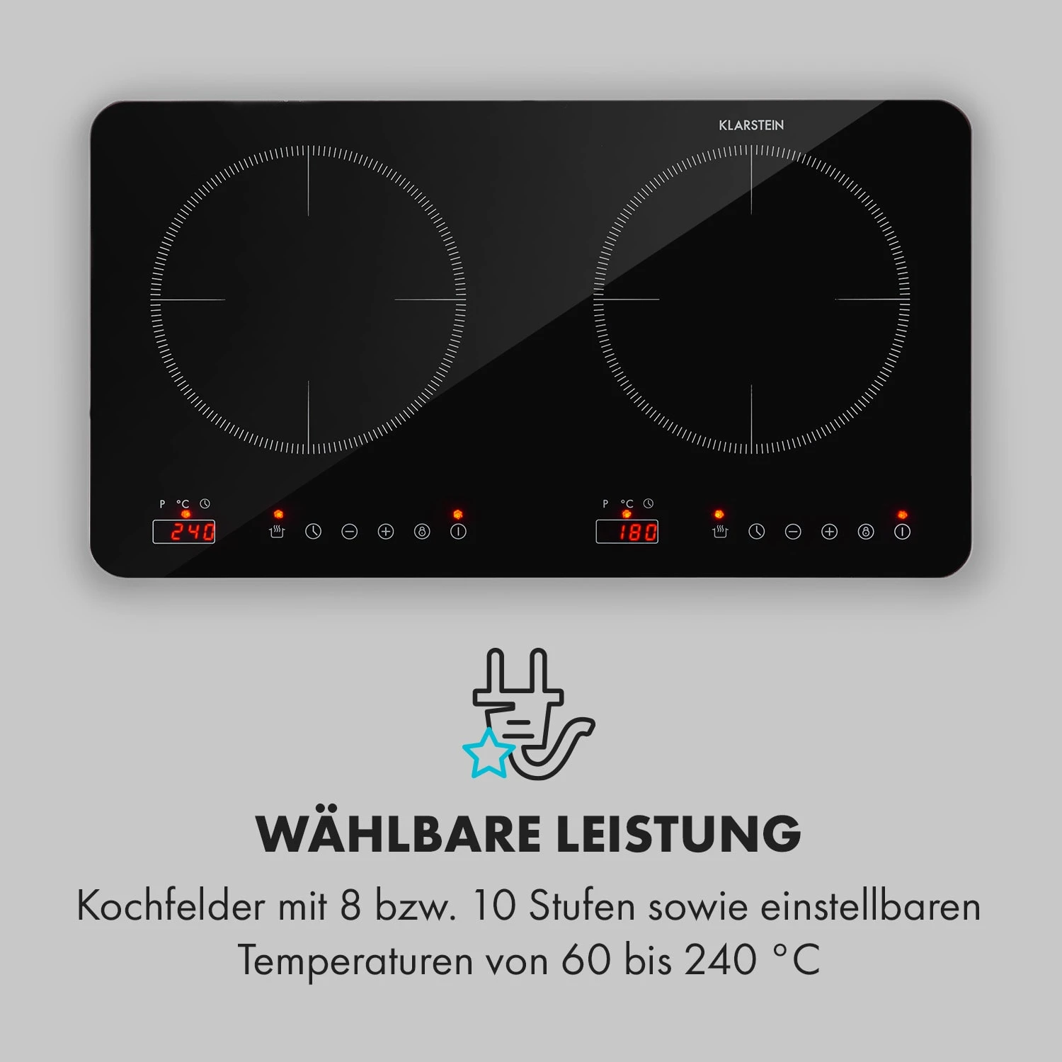 Cookio Kochfeld Induktion Freistehend 3500 W Bis 240 °C Glaskeramik 4 Cookio Kochfeld Induktion Freistehend 3500 W Bis 240 °C Glaskeramik – Bild 4