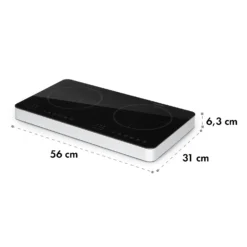 Cookio Kochfeld Induktion Freistehend 3500 W Bis 240 °C Glaskeramik 17 Cookio Kochfeld Induktion Freistehend 3500 W Bis 240 °C Glaskeramik -Küchenzubehör Verkaufsgeschäft 10034949 yy 0009 logo Klarstein Cookio Doppel Induktionskochfeld schwarz