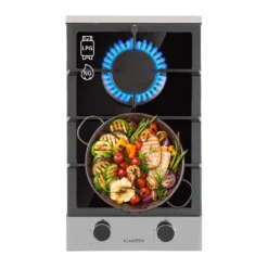 Alchemist Domino Gaskochfeld 2-flammig Aluminium-Brenner Glaskeramik