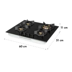 Goldflame 4 Gaskochfeld 4-flammig Messing-Brenner Glaskeramik Schwarz 19 Goldflame 4 Gaskochfeld 4-flammig Messing-Brenner Glaskeramik Schwarz -Küchenzubehör Verkaufsgeschäft 10034972 yy 0010 logo Klarstein Goldflame 4 Gaskochfeld 4 flammig