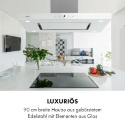 Valeria Inselhaube 90cm 650m³/h Touch EEC A LED Glas Edelstahl -Küchenzubehör Verkaufsgeschäft 10034974 de 0008 logo