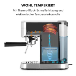 Futura Espressomaker 20 Bar 1450 Watt 20 Bar Wassertank: 1,25 Liter Rostfreier Edelstahl 12 Futura Espressomaker 20 Bar 1450 Watt 20 Bar Wassertank: 1,25 Liter Rostfreier Edelstahl -Küchenzubehör Verkaufsgeschäft 10035183 de 0003 logo