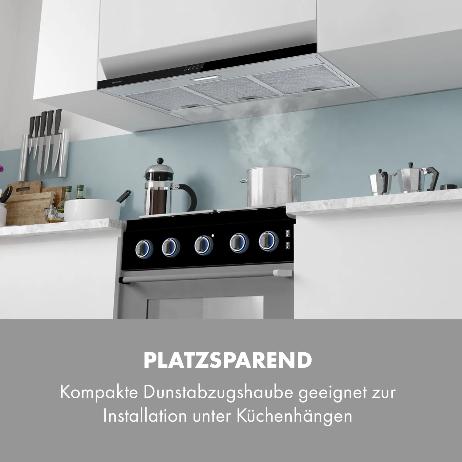 Contempo Unterbau-Dunstabzugshaube 90cm 175m³/h LED Edelstahl Acryl 2 Contempo Unterbau-Dunstabzugshaube 90cm 175m³/h LED Edelstahl Acryl – Bild 2