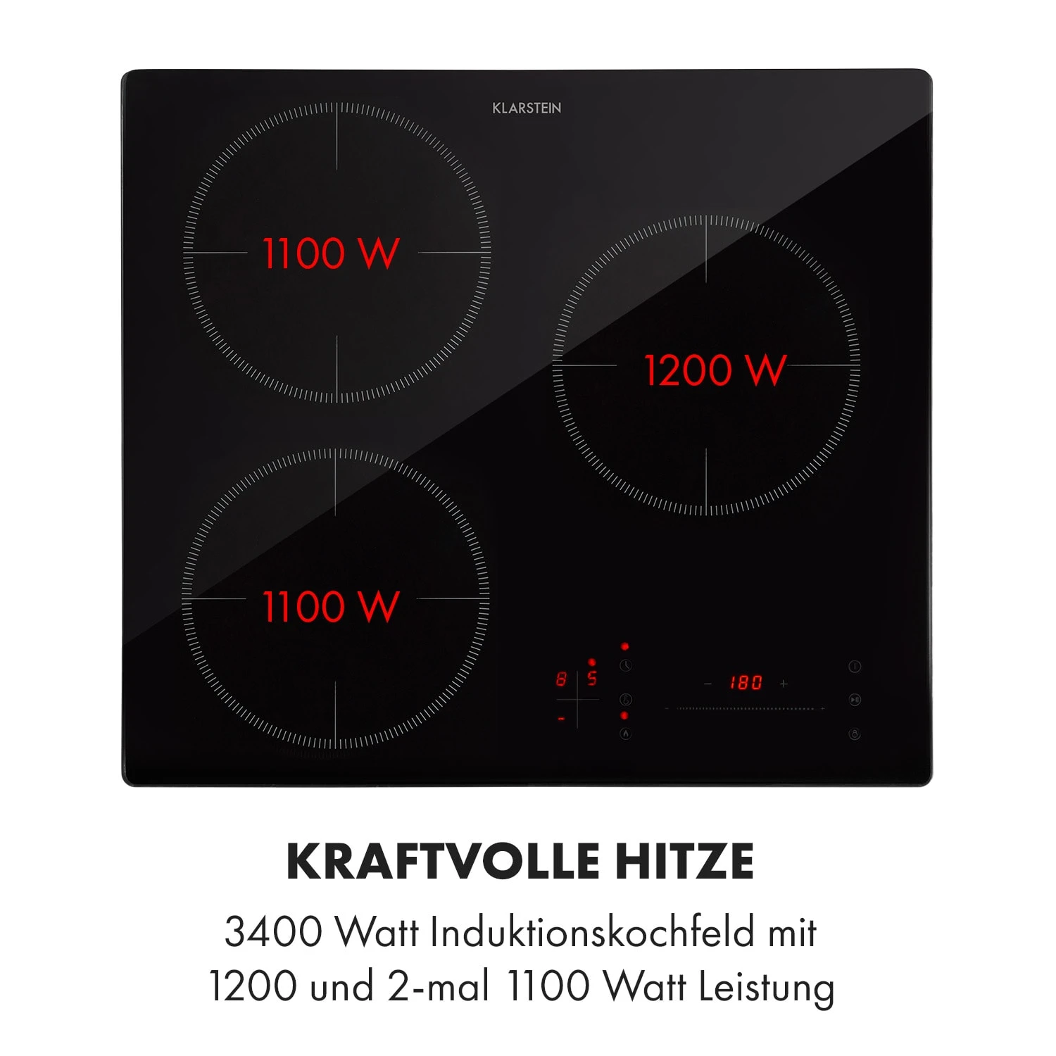 TrinityCook Induktionskochfeld 3400W Touch Control Glas 4 TrinityCook Induktionskochfeld 3400W Touch Control Glas – Bild 4