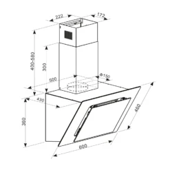 Eleonora 60 Dunstabzugshaube 426 M³/h Touch-Panel Ambiente-Licht 16 Eleonora 60 Dunstabzugshaube 426 M³/h Touch-Panel Ambiente-Licht -Küchenzubehör Verkaufsgeschäft 10035380 yy 0008 logo Klarstein Eleonora 60 Dunstabzugshaube schwarz