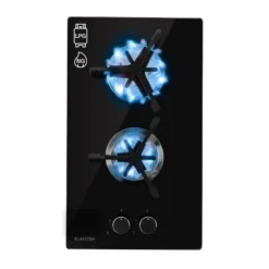 Trifecta Domino Gaskochfeld 2-flammig Triangle-Brenner Glaskeramik