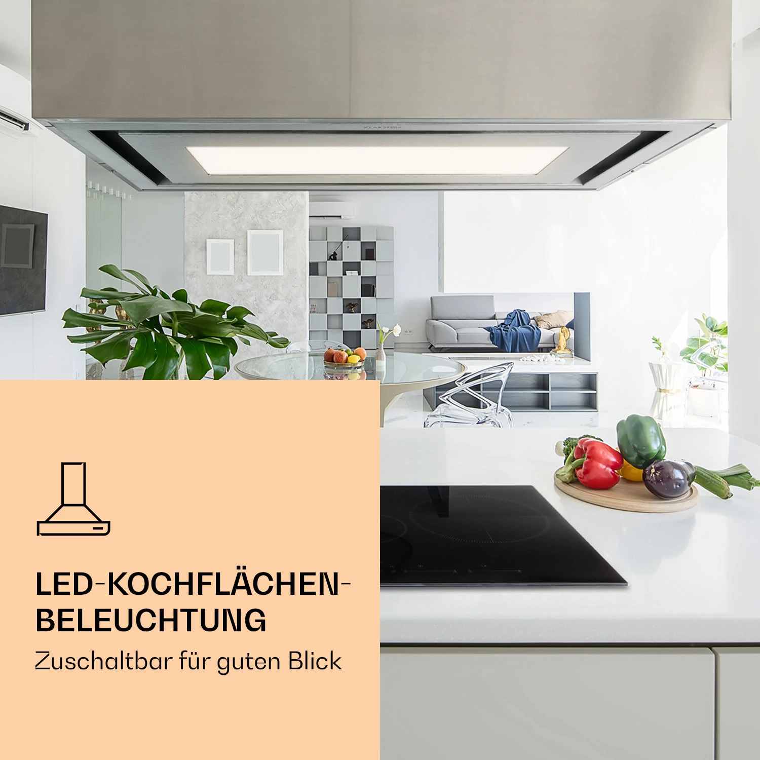 Remy Brilliant Edition Inselhaube 90cm 609 M³/h EEK A LED Glas 2 Remy Brilliant Edition Inselhaube 90cm 609 M³/h EEK A LED Glas – Bild 2