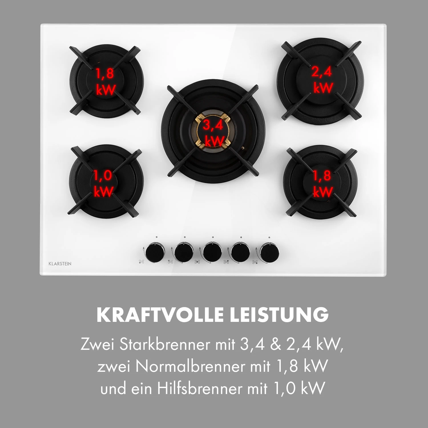 Goldflame 5 Gaskochfeld 5-flammig Messing-Brenner Glaskeramik 6 Goldflame 5 Gaskochfeld 5-flammig Messing-Brenner Glaskeramik – Bild 6